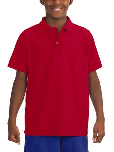 Jerzees Boys' School Uniform Wrinkle Resistant Performance Polo Shirt Size Large - Picture 2 of 10