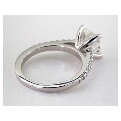 1,55 ct Princess Cut echter Moissanit Verlobungsring Ehering 925 Sterlingsilber - Bild 7 von 12