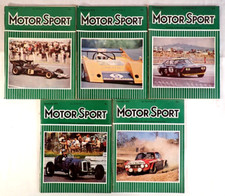 5 x MOTOR SPORT MAGAZINE 1972 JUNE, SEPT-DEC - VOL. XLVIII No. 6, 9-12