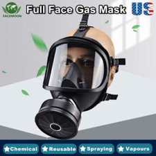 Chemical Painting Gas Mask + 40mm Activated Carbon Filter Box FAST FREE SHIPPING