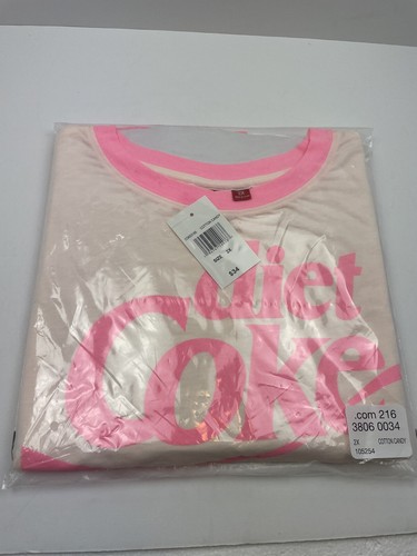 Coca Cola bauchfreies Oberteil Loungewear Zuckerwatte Damen Übergröße 2X - Bild 4 von 7