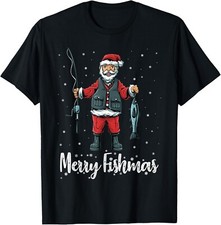 Merry Fishmas Santa Christmas Fisherman Tee Gift Unisex T-Shirt