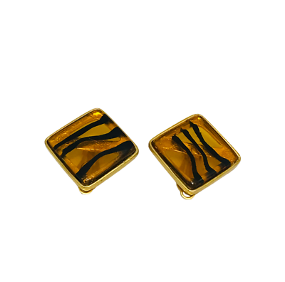 Lot De Bijoux Vintage Dorés Rétro - Clips D'oreilles Fantaisie, Divers Modèles, Occasion Bon état