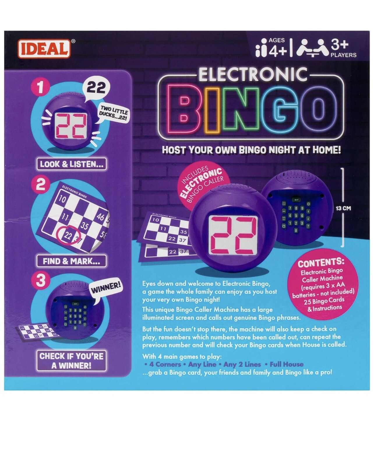 Electronic Bingo Machine With 4 Games Family Bingo eBay