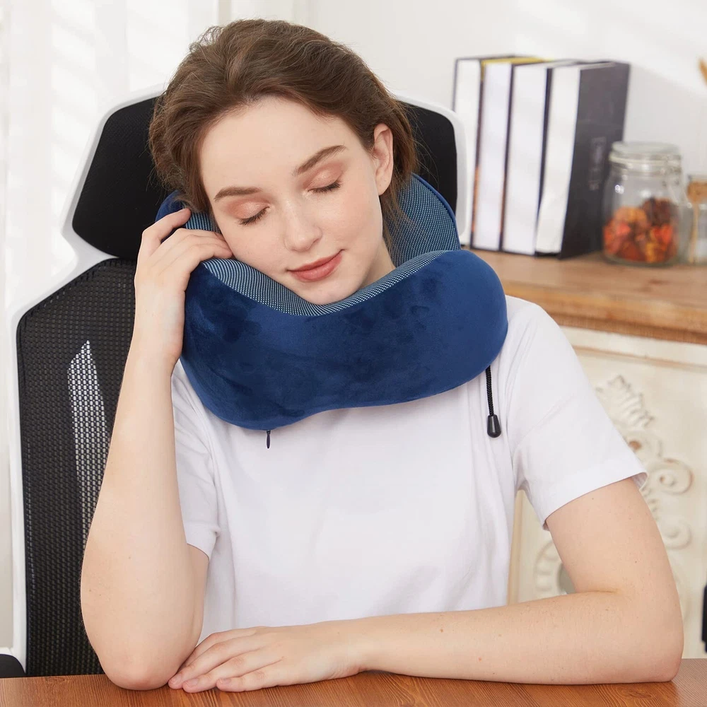 Travel Pillow, Best Memory Foam Neck Pillow Head Support Soft Pillow for Slee...