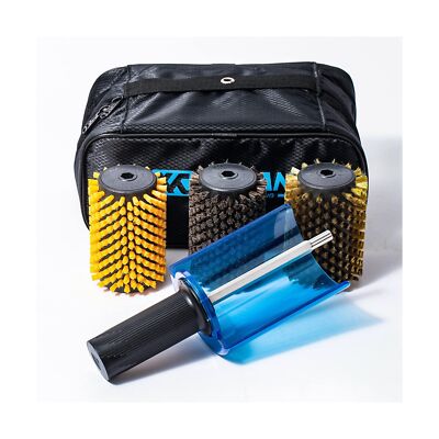 XCMAN Ski Roto Brush Kit Roto Brush Handle Axle with All 3 Brushes:Nylon,Hors...