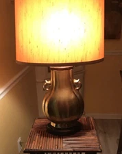 Large Brass  Fredrick Cooper  Asian Style  Table Lamp