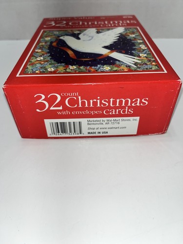 Vintage 1990s Super Value Walmart Christmas Cards Envelope 32 Count Assorted USA - Picture 2 of 6