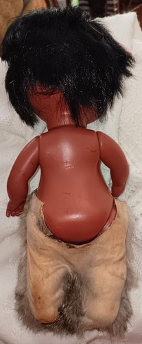 Vintage Regal Canada 11" ESKIMO child- painted facial features 1960's Real Fur - Picture 6 of 6