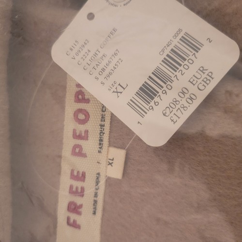Free People Ladies Mari Solid Blazer Coat - Beige/Taupe - Size XLarge - RRP £178 - Picture 18 of 20