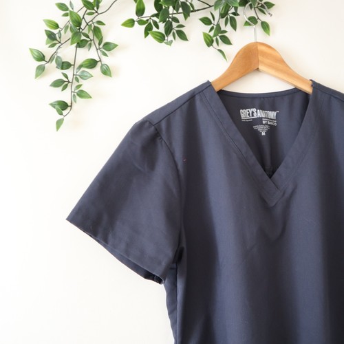Grey's Anatomy by Barco Women's Dark Gray Scrub Top Size Medium - Picture 2 of 4