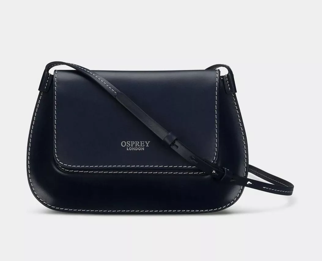OSPREY LONDON THE MAEVE CROSSBODY BAG BLACK LEATHER HANDBAG RRP 125.00