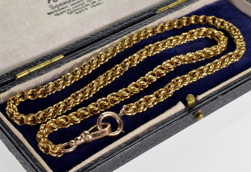 ANTIQUE VICTORIAN 10K GOLD FANCY LINK 