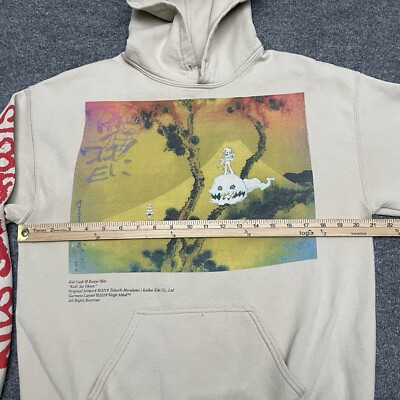 Kanye West X Kid Cudi Sweatshirt Mens Medium Beige Hoodie