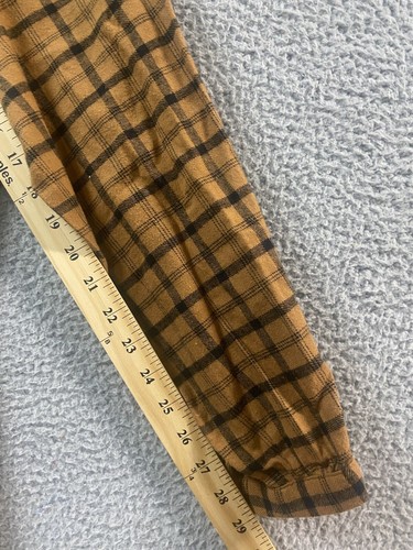 Isabel Maternity Shirt Womens 2XL Brown Black Cotton Plaid Flannel Blouse Top - Picture 8 of 8