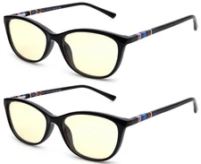 Blue Light Blocking Glasses Cat Eye (CP) Cellulose Propionate Frame Eyewear New