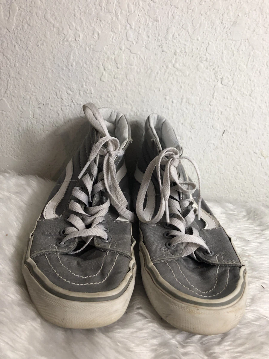 UNISEX Vans Old Skool Sk 8 Hi High Tops Gray Grey Womens Size 7.5
