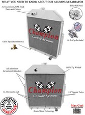 Dr 2 Row 1 Tubes Radiator Chevy Conversion For 1942 - 1952 Ford Truck Ae4252ch