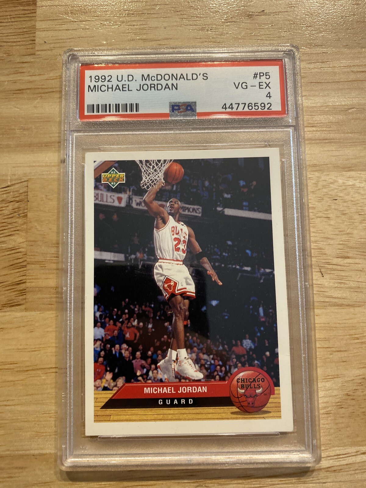 Michael Jordan PSA 4 McDonald’s Vintage Basketball Card NBA Chicago MJ 1992 view 2