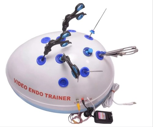 Laparoscopic Oval Shape Simulation Endo Trainer Training Box Instrument Set 14Pc - Picture 6 of 7