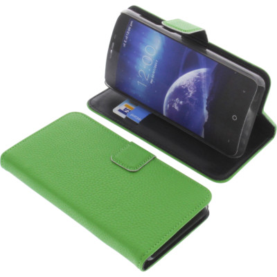 Tasche für Leagoo Kiicaa Power Book-Style Schutz Hülle Handytasche Buch Grün