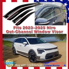 For 2023-2025 Niro Out-channel Window Visor Rain Guard Sun Vent Wind Deflectors For 2023-2025 Niro Out-channel Window Visor Rain Guard Sun Vent Wind Deflectors