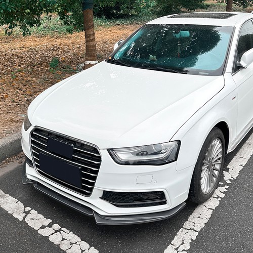 Carbon Fiber Look Front Bumper Spoiler Lip Kit For Audi A4 S4 B8.5 Sline 2013-16 - Picture 9 of 9