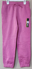 Athletic Works Girls Fleece Pants Pink Sweatpants Size L 10-12 BRAND NEW