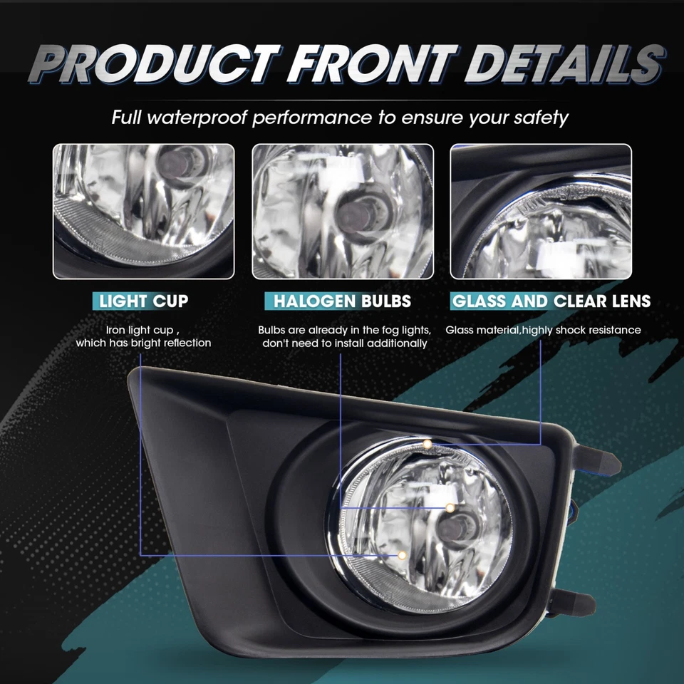 Ajuste para substituição de faróis de neblina Toyota Tacoma 2012-2015 com lâmpada de halogênio H11-L+R - Imagem 4 de 4