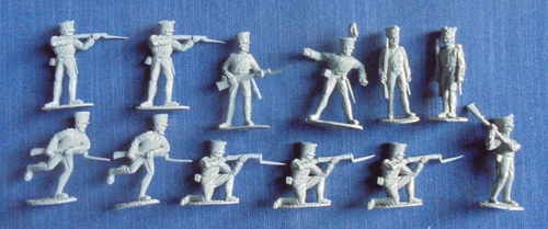 Collection of 12 Timpo (solid) Napoleonic Prussian soldiers - plastic 1/32 - Picture 3 of 4