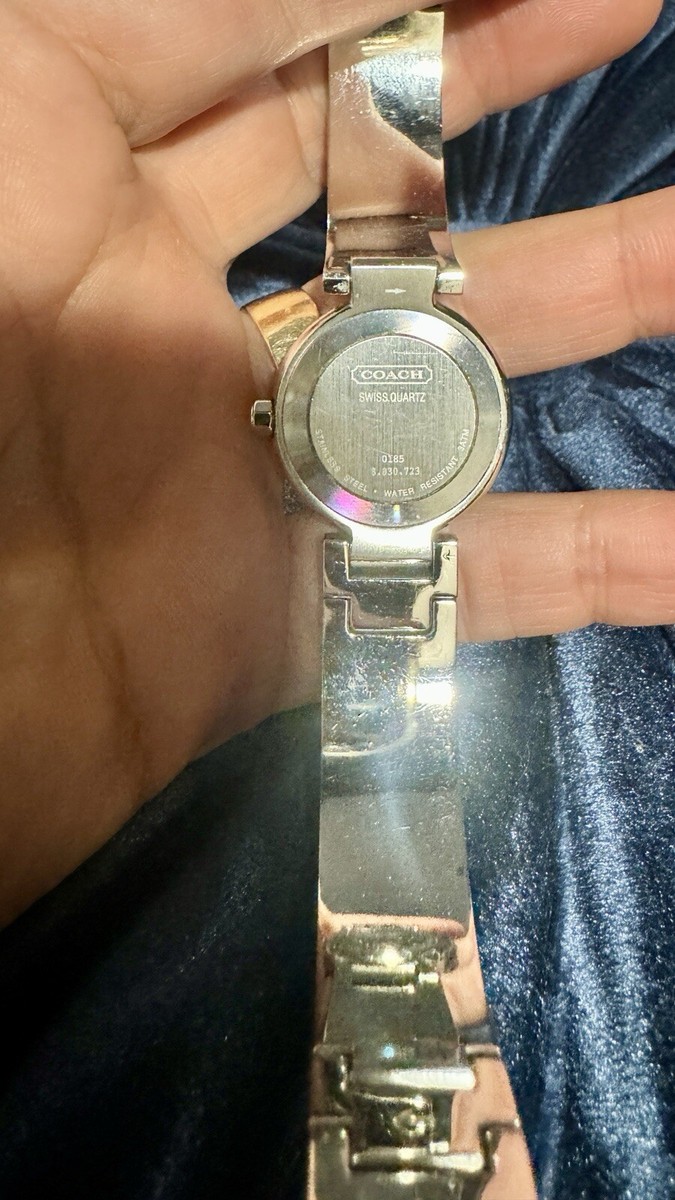 Authentic Coach Mercer etched signature monogram bracelet watch Coach Mercer Signature Etched Bangle Women main image 4