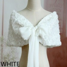 Lady Shrug Bolero Cape Wraps Shawl Stole Lace Chiffon Floral Rose Bridal Wedding