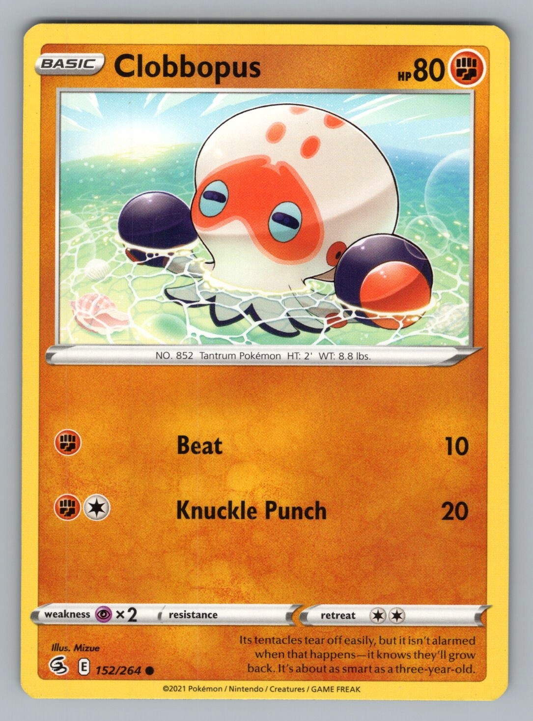 CLOBBOPUS 152/264 C FUSION STRIKE POKEMON LP FST 2021