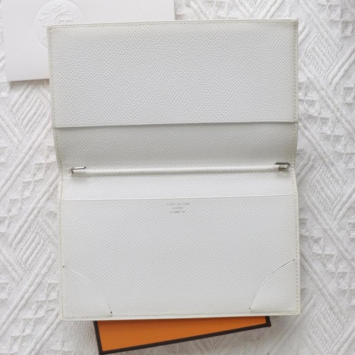 Funda para cuaderno HERMES Agenda Vision de cuero blanco - Imagen 8 de 16