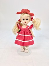 Vintage Vogue Ginny Walker Doll 7.5" Tagged Dress Pigtails