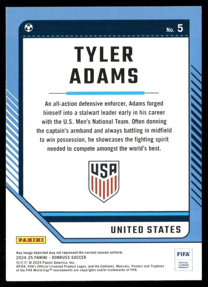 2024 DONRUSS TYLER ADAMS USA #5 - Image 2 of 2