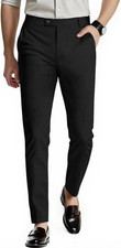 Mens Dress Pants Slim Fit Stretch Formal Pants for Men