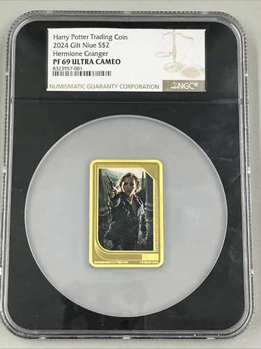 2024 Harry Potter Trading Coin Hermione Granger Niue 1oz Silver Proof 2/20 NGC