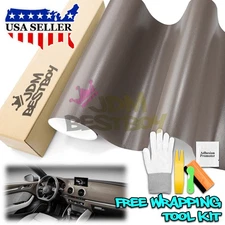 Gray Leather Grain Furniture Cabinet Vinyl Car Wrap Sticker Decal Film Sheet