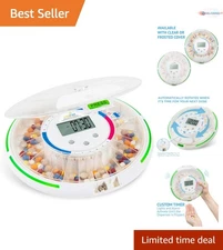 Automatic Pill Dispenser Electronic Organizer 28 Days 6 Dose Templates LCD