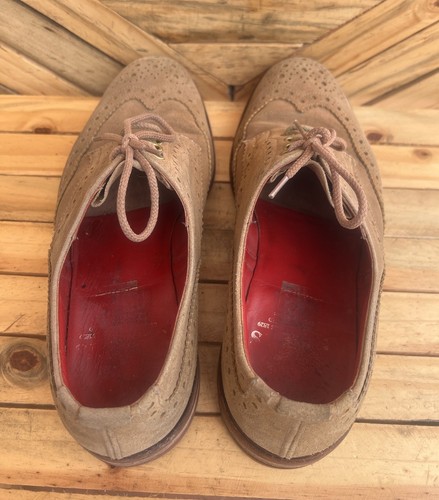 Zapatos de vestir TRICKER’S Derby de gamuza marrón brogue punta de ala con cordones talla UK 8/US 9 - Imagen 13 de 16