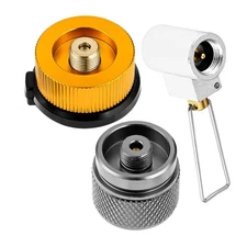 PETCHOR 3PCS Camping Stove Gas Refill Adapter Set, Propane Isobutane Butane V...