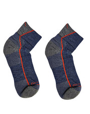 Darn Tough L56008 Blue 1 Pair Hiker Cushion Quarter Socks Men's Size M 8-9.5