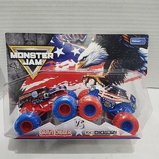 Monster Jam Grave Digger vs JCB Digatron Stars  Stripes 2025 Walmart Exclusive