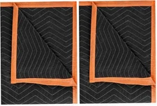 Large Moving Blankets 80 * 72in Heavy Duty Packing 80*72in-2pack, Black 