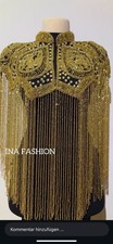 Goldenes Cape/Poncho Mit Fransen