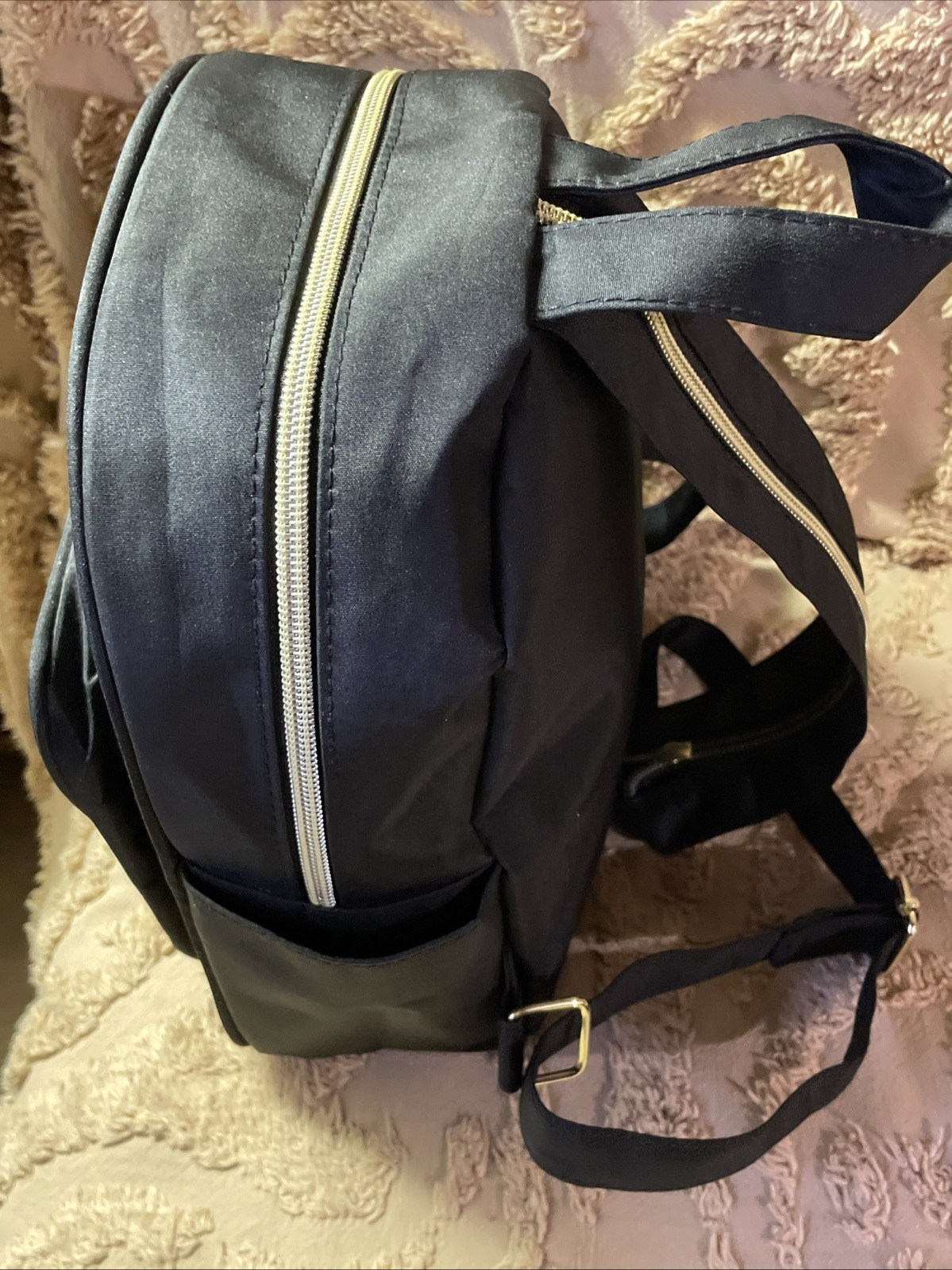 Stone Mountain Backpack Black Microfiber Bag NICE - image 6