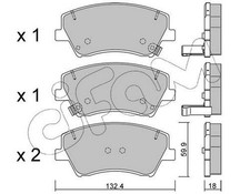 CIFAM Bremsbeläge Satz Vorne Bremsklötze für HYUNDAI IONIQ (AE) 822-1092-0