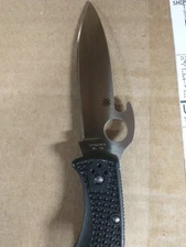 Spyderco Endura 4 Lone Wolf Folding Knife 3.5" Blade, Texture Handle, Glock Tool