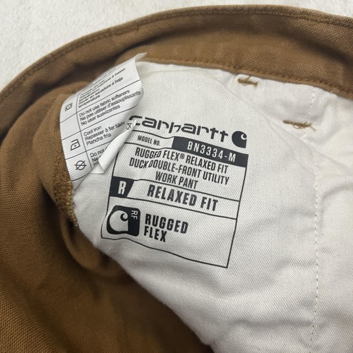Pantalones Carhartt Para Hombre 30x30 Marrón Resistente Flex Pato Doble Frente Calce Relajado 103334 - Imagen 16 de 17